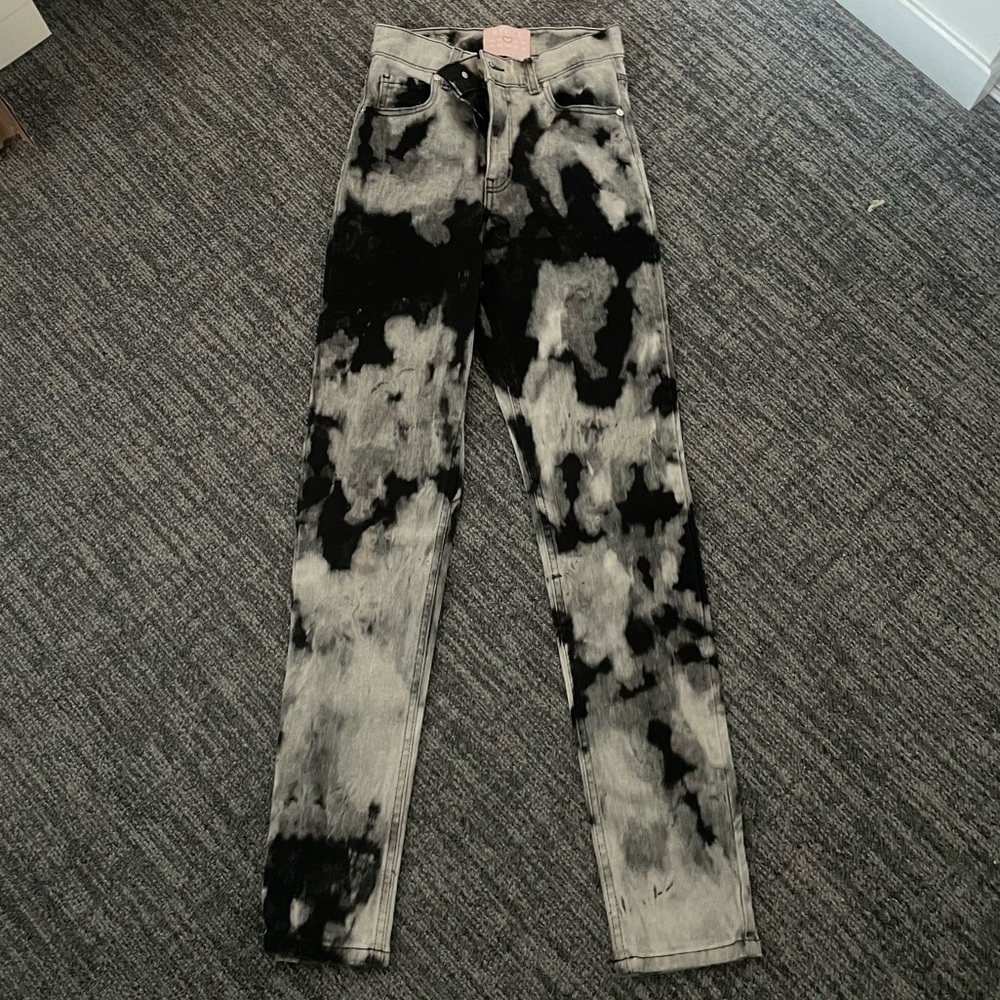 Revice black acid wash jeans